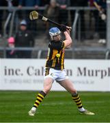 10 March 2024; TJ Reid of Kilkenny takes a last minute free during the Allianz Hurling League Division 1 Group A match between Clare and Kilkenny at Cusack Park in Ennis, Clare. Photo by Ray McManus/Sportsfile