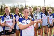 15 March 2024; Player of the match Emma Stagg of Ballinrobe Community School after the Lidl All-Ireland Post Primary School Junior C Championship final match between St Marys, Macroom, Cork and Ballinrobe Community School, Mayo at the University of Limerick. Photo by Matt Browne/Sportsfile