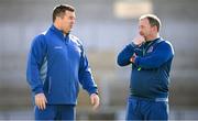 19 March 2024; Interim head coach Richie Murphy, right, and National scrum coach John Fogarty during Ulster Rugby squad training at the Kingspan Stadium in Belfast. Photo by Ramsey Cardy/Sportsfile