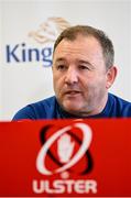 19 March 2024; Interim head coach Richie Murphy during an Ulster Rugby media conference at the Kingspan Stadium in Belfast. Photo by Ramsey Cardy/Sportsfile