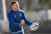 19 March 2024; Jacob Stockdale during Ulster Rugby squad training at the Kingspan Stadium in Belfast. Photo by Ramsey Cardy/Sportsfile