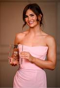 22 March 2024; Ellie Jack of University College Cork with her All-Star award during the 2024 HEC All Stars awards night at the Dublin Bonnington Hotel in Dublin. Photo by Ramsey Cardy/Sportsfile