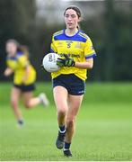 20 March 2024; Ellie Hyland of Sacred Heart School during the 2024 Lidl LGFA All-Ireland Post-Primary Schools Senior A final match between Our Lady’s Secondary School of Castleblaney, Monaghan, and Sacred Heart School of Westport, Mayo, at St Rynagh’s GAA club in Banagher, Offaly. Photo by Tyler Miller/Sportsfile