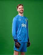 18 March 2024; Goalkeeper Caoimhin Kelleher poses for a portrait during a Republic of Ireland portrait session at Castleknock Hotel in Dublin. Photo by Stephen McCarthy/Sportsfile