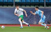 22 March 2024; Rocco Vata of Republic of Ireland in action against Alessandro Gianbalvo of San Marino during the UEFA European Under-21 Championship qualifier match between San Marino and Republic of Ireland at San Marino Stadium in Serravalle, San Marino. Photo by Roberto Bregani/Sportsfile