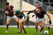 24 March 2024; Paul Conroy of Galway, right, is tackled by David Clifford of Kerry during the Allianz Football League Division 1 match between Kerry and Galway at Fitzgerald Stadium in Killarney, Kerry. Photo by Brendan Moran/Sportsfile