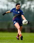 24 March 2024; Edel Hayden of Carlow during the Lidl LGFA National League Division 4 semi-final match between Fermanagh and Carlow at Dowdallshill GAA Club in Dundalk, Louth. Photo by Tyler Miller/Sportsfile