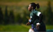 27 March 2024; Linda Djougang during an Ireland Women's Rugby squad training session at the IRFU High Performance Centre on the Sport Ireland Campus in Dublin. Photo by Seb Daly/Sportsfile