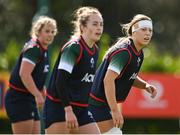 27 March 2024; Claire Boles, right, during an Ireland Women's Rugby squad training session at the IRFU High Performance Centre on the Sport Ireland Campus in Dublin. Photo by Seb Daly/Sportsfile