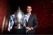 12 September 2013; Sligo Rovers manager Ian Baraclough ahead of his side's FAI Ford Cup Quarter Final clash against Derry City on Sunday. Ford have called on Irish football fans to vote for their Greatest Ever FAI Cup Final at facebook.com/fordireland. All supporters who vote will automatically be entered into a draw for fuel vouchers and a HD 3DTV. Ely Place, Dublin. Picture credit: Stephen McCarthy / SPORTSFILE