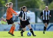 14 September 2013; Emma Hannon, Kilcullen FC, in action against Roisin Aspell, Corrib Rangers FC. FAI Umbro Women’s Junior Cup Final, Kilcullen FC v Corrib Rangers FC, Newbridge Town FC, Newbridge, Co. Kildare. Picture credit: Brian Lawless / SPORTSFILE