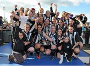 14 September 2013; The Kilcullen FC team celebrate with the cup. FAI Umbro Women’s Junior Cup Final, Kilcullen FC v Corrib Rangers FC, Newbridge Town FC, Newbridge, Co. Kildare. Picture credit: Brian Lawless / SPORTSFILE