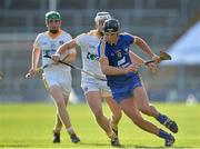 14 September 2013; Cathal Malone, Clare, in action against Tomás O Ciaráin, Antrim. Bord Gáis Energy GAA Hurling Under 21 All-Ireland 'A' Championship Final, Antrim v Clare, Semple Stadium, Thurles, Co. Tipperary. Picture credit: Brendan Moran / SPORTSFILE