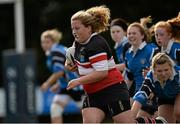 14 September 2013; Kim Lawler, Wicklow RFC, in action against Wexford Vixens RFC during the South East Underage Blitz. Wexford Wanderers RFC, Wexford. Picture credit: Matt Browne / SPORTSFILE