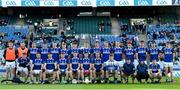 30 March 2024; The Laois squad before the Allianz Football League Division 4 final match between Laois and Leitrim at Croke Park in Dublin. Photo by Shauna Clinton/Sportsfile