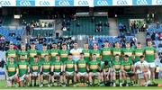 30 March 2024; The Leitrim squad before the Allianz Football League Division 4 final match between Laois and Leitrim at Croke Park in Dublin. Photo by Shauna Clinton/Sportsfile