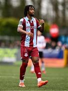 1 April 2024; Zishim Bawa of Drogheda United during the SSE Airtricity Men's Premier Division match between Dundalk and Drogheda United at Oriel Park in Dundalk, Louth. Photo by Ben McShane/Sportsfile