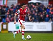 1 April 2024; Ruairi Keating of St Patrick's Athletic during the SSE Airtricity Men's Premier Division match between St Patrick's Athletic and Sligo Rovers at Richmond Park in Dublin. Photo by Harry Murphy/Sportsfile