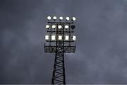5 April 2024; One of the pitch floodlights before the SSE Airtricity Men's Premier Division match between Bohemians and Waterford at Dalymount Park in Dublin. Photo by Piaras Ó Mídheach/Sportsfile