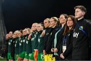 5 April 2024; Republic of Ireland equipment officer Jess Turner, right, before the UEFA Women's European Championship qualifying group A match between France and Republic of Ireland at Stade Saint-Symphorien in Metz, France. Photo by Stephen McCarthy/Sportsfile