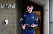 7 April 2024; Dean O'Toole of Wexford inspects the match programme before the Leinster GAA Football Senior Championship Round 1 match between Wexford and Carlow at Chadwicks Wexford Park in Wexford. Photo by Tyler Miller/Sportsfile