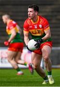 7 April 2024; Josh Moore of Carlow during the Leinster GAA Football Senior Championship Round 1 match between Wexford and Carlow at Chadwicks Wexford Park in Wexford. Photo by Tyler Miller/Sportsfile