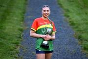 9 April 2024; Leinster LGFA Minor C semi-finalist Clodagh Mahon of Carlow at the Leinster LGFA Minor Captains’ evening at Dún na Sí Park in Moate, Westmeath, ahead of the upcoming 2024 Leinster LGFA Minor Championship Finals. Photo by Piaras Ó Mídheach/Sportsfile