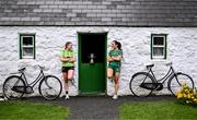 9 April 2024; Leinster LGFA Minor A finalists Sophie Knightly of Kildare and Kerrie Cole of Meath at the Leinster LGFA Minor Captains’ evening at Dún na Sí Park in Moate, Westmeath, ahead of the upcoming 2024 Leinster LGFA Minor Championship Finals. Photo by Piaras Ó Mídheach/Sportsfile