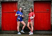 9 April 2024; Leinster LGFA Minor C finalist Brígh McEnteggart of Louth and semi-finalist Leila Shannon of Wicklow at the Leinster LGFA Minor Captains’ evening at Dún na Sí Park in Moate, Westmeath, ahead of the upcoming 2024 Leinster LGFA Minor Championship Finals. Photo by Piaras Ó Mídheach/Sportsfile