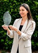 9 April 2024; Kildare’s Ellie O’Toole is pictured with The Croke Park Hotel/LGFA Player of the Month award for March 2024, at The Croke Park Hotel in Jones Road, Dublin. A newcomer to the Kildare panel in 2024, Ellie was a stand-out player for the Lilywhites in their Lidl NFL Division 2 outings against Laois and Tyrone in March. Kildare were crowned 2024 Lidl NFL Division 2 champions at Croke Park last Sunday, with Ellie coming off the bench in the second half to play a key role. Photo by Tyler Miller/Sportsfile