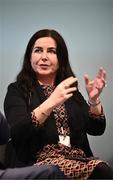 10 April 2024; Elaine Nevin of Eco-Unesco speaks during the Activating The Sport Sector For Sustainability ACCESS GAA Multiplier Event at Croke Park in Dublin. Photo by Harry Murphy/Sportsfile