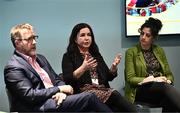 10 April 2024; Elaine Nevin of Eco-Unesco speaks during the Activating The Sport Sector For Sustainability ACCESS GAA Multiplier Event at Croke Park in Dublin. Photo by Harry Murphy/Sportsfile