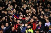 12 April 2024; Bohemians supporters during the SSE Airtricity Men's Premier Division match between Shelbourne and Bohemians at Tolka Park in Dublin. Photo by Stephen McCarthy/Sportsfile