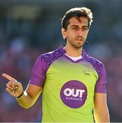 20 April 2024; Referee Gianluca Gnecchi during the United Rugby Championship match between Emirates Lions and Leinster at Emirates Airline Park in Johannesburg, South Africa. Photo by Harry Murphy/Sportsfile