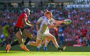 20 April 2024; Ciarán Frawley of Leinster on his way to scoring his side's first try during the United Rugby Championship match between Emirates Lions and Leinster at Emirates Airline Park in Johannesburg, South Africa. Photo by Harry Murphy/Sportsfile