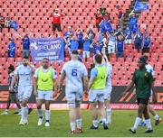 20 April 2024; Leinster supporters after the United Rugby Championship match between Emirates Lions and Leinster at Emirates Airline Park in Johannesburg, South Africa. Photo by Harry Murphy/Sportsfile