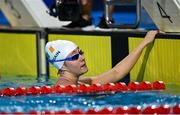 22 April 2024; Roisin Ni Riain of Ireland after winning the Women's 100m Breaststroke SB13 Final during day two of the Para Swimming European Championships at the Penteada Olympic Pools Complex in Funchal, Portugal. Photo by Ramsey Cardy/Sportsfile