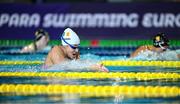 22 April 2024; Roisin Ni Riain of Ireland on her way to winning the Women's 100m Breaststroke SB13 Final during day two of the Para Swimming European Championships at the Penteada Olympic Pools Complex in Funchal, Portugal. Photo by Ramsey Cardy/Sportsfile