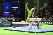 27 April 2024; James Hickey of Ireland competes in the Men's Junior Pommel Horse final on day four of the 2024 Artistic Gymnastics European Championships at Fiera di Rimini in Rimini, Italy. Photo by Filippo Tomasi/Sportsfile