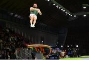 27 April 2024; Dominick Cunningham of Ireland competes in the Men's Vault final on day four of the 2024 Artistic Gymnastics European Championships at Fiera di Rimini in Rimini, Italy. Photo by Filippo Tomasi/Sportsfile