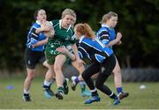 14 September 2013; Alannah O'Carroll, Greystones RFC, in action against Jai-Keira McNamara, Wexford Vixen RFC,  during the South East Underage Blitz. Wexford Wanderers RFC, Wexford. Picture credit: Matt Browne / SPORTSFILE