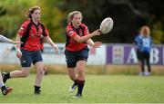 14 September 2013; Meadhbh  O'Dwyer, New Ross RFC, in action against Wexford Vixens RFC during the South East Underage Blitz. Wexford Wanderers RFC, Wexford. Picture credit: Matt Browne / SPORTSFILE
