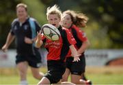 14 September 2013; Kate Cullen, New Ross RFC, in action against Wicklow RFC during the South East Underage Blitz. Wexford Wanderers RFC, Wexford. Picture credit: Matt Browne / SPORTSFILE