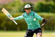 9 May 2024; Head coach Heinrich Malan during an Ireland men’s T20 squad training session at Castle Avenue Cricket Ground in Dublin. Photo by Seb Daly/Sportsfile