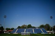 10 May 2024; Leinster players huddle during a Leinster Rugby captain's run at the RDS Arena in Dublin. Photo by Harry Murphy/Sportsfile