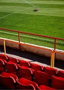 10 May 2024; A general view of the pitch being watered before the SSE Airtricity Men's Premier Division match between Shelbourne and Drogheda United at Tolka Park in Dublin. Photo by Piaras Ó Mídheach/Sportsfile