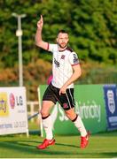 10 May 2024; Robbie Benson of Dundalk celebrates after scoring his side's first goal during the SSE Airtricity Men's Premier Division match between Waterford and Dundalk at the Regional Sports Centre in Waterford. Photo by Michael P Ryan/Sportsfile