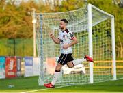 10 May 2024; Robbie Benson of Dundalk celebrates after scoring his side's first goal during the SSE Airtricity Men's Premier Division match between Waterford and Dundalk at the Regional Sports Centre in Waterford. Photo by Michael P Ryan/Sportsfile