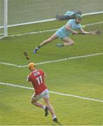 11 May 2024; Shane Barrett of Cork shoots to score his side's second goal past Limerick goalkeeper Nickie Quaid  during the Munster GAA Hurling Senior Championship Round 3 match between Cork and Limerick at SuperValu Páirc Ui Chaoimh in Cork. Photo by Stephen McCarthy/Sportsfile