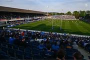 11 May 2024; A general view of the RDS Arena as Leinster players take to the pitch before the United Rugby Championship match between Leinster and Ospreys at the RDS Arena in Dublin. Photo by Ben McShane/Sportsfile